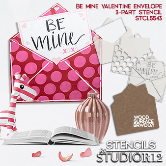 Be Mine Valentine Envelope Stencil & Surface Set | CMBN511
