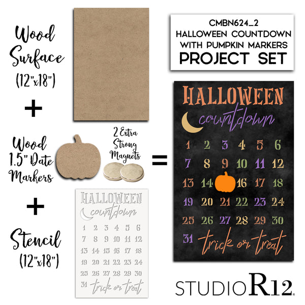 Halloween Countdown with Pumpkin Marker Project Set | Select Size | CMBN624