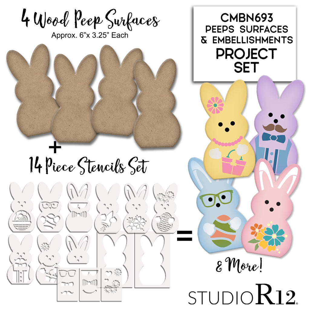 
                  
                bunny,
  			
                bunny ears,
  			
                Easter,
  			
                easter bunny,
  			
                embellished,
  			
                embellishment,
  			
                embellishment stencil,
  			
                peep,
  			
                project set,
  			
                set,
  			
                Spring,
  			
                spring time,
  			
                stencil set,
  			
                wood surface set,
  			
                  
                  