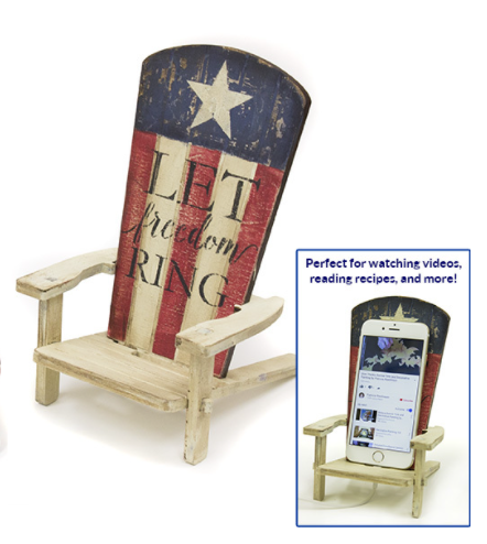 DIY Let Freedom Ring Smartphone Adirondack Stand Surface & Stencil  Project CMBN561