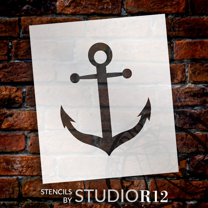 Anchor Stencil 5.75 x 6 - Durable Quality Reusable Stencils for Drawing  Painting - (ALT Nautical Theme Stencil Beach Decorating Items and Decor on  Walls Fabric & Furniture Art Craft 