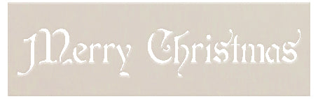 Merry Christmas Stencil by StudioR12 | Regal Winter Word Art - Mini 9 x 3-inch Reusable Mylar Template | Painting, Chalk, Mixed Media | Use for Journaling, DIY Home Decor - STCL205_1