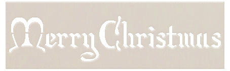 Merry Christmas Stencil by StudioR12 | Noble Holiday Word Art - Mini 9 x 3-inch Reusable Mylar Template | Painting, Chalk, Mixed Media | Use for Journaling, DIY Home Decor - STCL207_1
