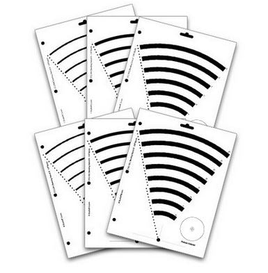 Round Banding Stencil Set | Set of 6 Stencils | Perfect for Borders and Trim on Clocks and Round Door Hangers | CMBN163