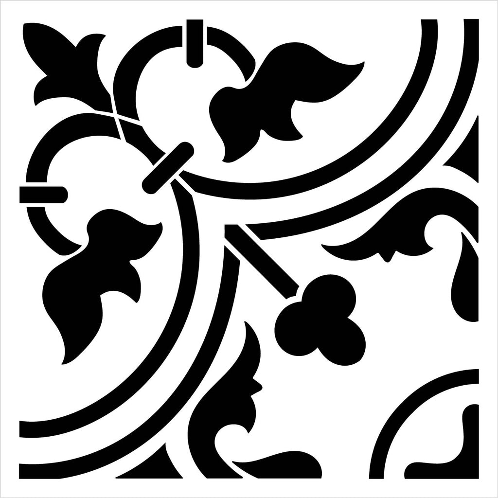 Custom Moroccan Pattern Tile Stencil by StudioR12 (5.5