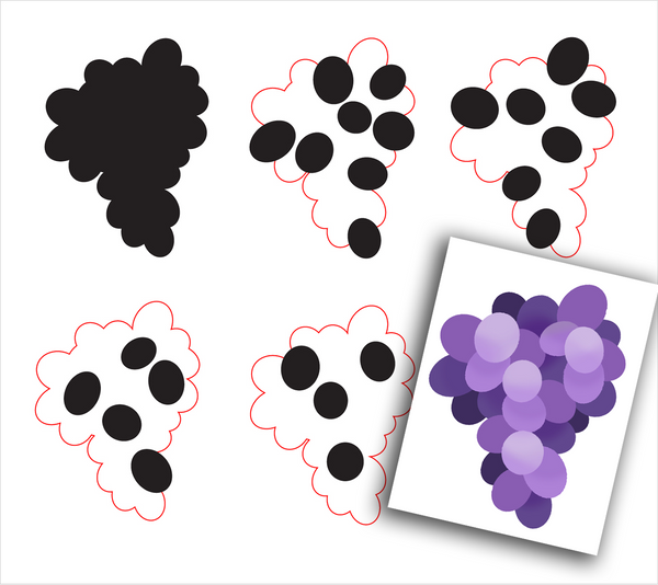 Layered Grape Stencil by StudioR12 |  STCL503 | Select Size