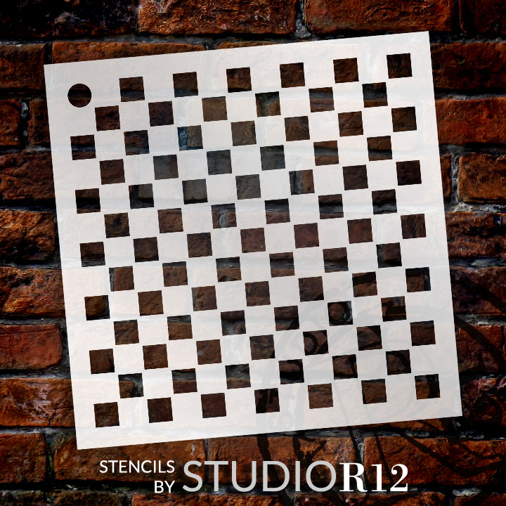 Rough Bricks Stencil by StudioR12 Repeating Pattern Art - Mini 4 x 4-inch  Reusable Mylar Template Painting, Chalk, Mixed Media Use for Journaling,  DIY