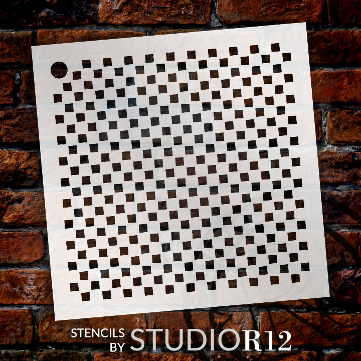 Rough Bricks Stencil by StudioR12 | Faux Finish Repeating Pattern Art -  Reusable Mylar Template | Painting, Chalk, Mixed Media | Use for Crafting,  DIY