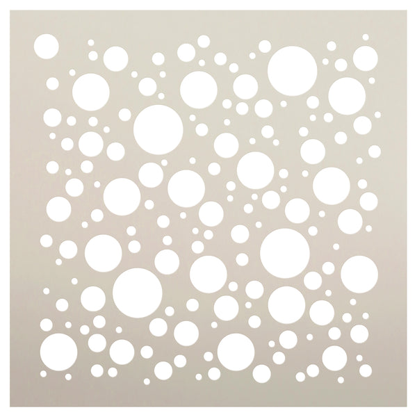 Dots Stencil by StudioR12 | Random Pattern Art - Mini 4 x 4-inch Reusable Mylar Template | Painting, Chalk, Mixed Media | Use for Wall Art, DIY Home Decor - STCL723