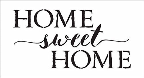 Home Sweet Home Word Stencil by StudioR12 | Charming Rustic - Reusable Mylar Template | Painting, Chalk, Mixed Media | DIY Home Decor - STCL1749_3 | SELECT SIZE | (18