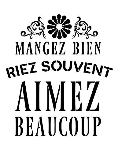 Aimez Beaucoup Word Art Stencil - 11