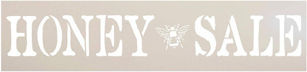 Honey Sale Stencil with Bee by StudioR12 | DIY Spring Farmhouse Rustic Kitchen Home Decor | Vintage Country Word Art | Craft & Paint Wood Signs | Reusable Mylar Template | 30