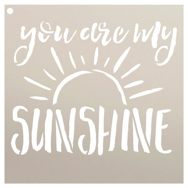 You Are My Sunshine Stencil by StudioR12 | Reusable Mylar Template | Painting, Chalk, Mixed Media | Use This for DIY Home Decor - STCL1513 | Select Size