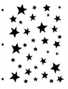 Simple Stars - Art Stencil - 8.5 x 11 by StudioR12