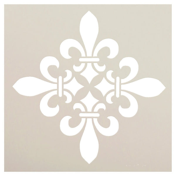 Fleur De Lis Diamond Stencil by StudioR12 | Versailles French Art - Reusable Mylar Template | Painting, Chalk, Mixed Media | Use for Journaling, DIY Home Decor - STCL1220