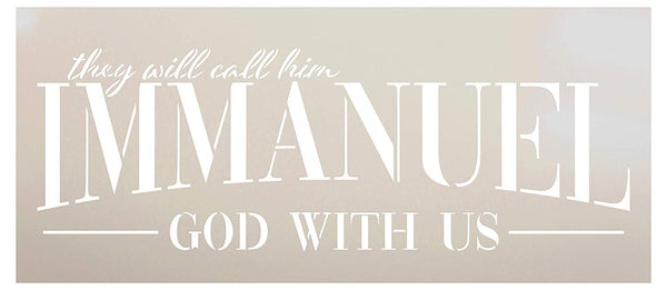 They Will Call Him Immanuel by StudioR12 | Christmas & Holiday | for Painting Wood Signs | Word Art Reusable | Family Dining Room | Chalk Mixed Multi-Media | DIY Home - Choose Size