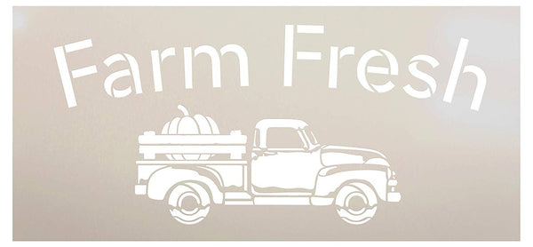 Pumpkin Patch Pick Your Own-Truck Pumpkin Stencil by StudioR12 | Wood Signs | Word Art Reusable | Fall | Painting Chalk Mixed Media Multi-Media | Use for Journaling, DIY Home - Choose Size