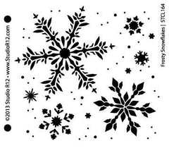 Modern Snowflake Pattern Stencil - bakeartstencils