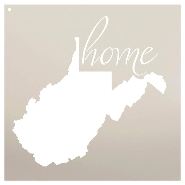 Home - West Virginia - State Stencil - by StudioR12 | Reusable Mylar Template | Use to Paint Wood Signs - Pallets - Pillows - T-Shirts - DIY Home Decor - Select Size