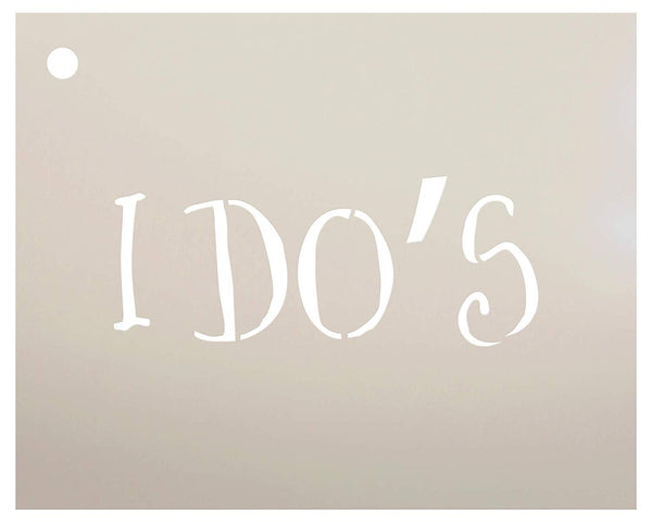 Wedding Sign Word - I Do's - Fancy Funky Stencil by StudioR12 | Reusable Mylar Template | Use to Paint Wood Signs - Pallets - Pillows - DIY Wedding Decor - Select Size