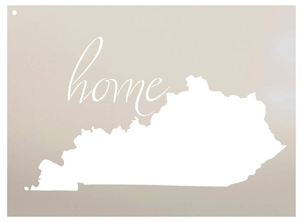 Home - Kentucky - State Stencil - by StudioR12 | Reusable Mylar Template | Use to Paint Wood Signs - Pallets - Pillows - T-Shirts - DIY Home Decor - Select Size
