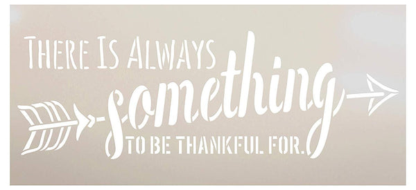 Always Thankful with Arrow Stencil by StudioR12 | Wood Signs | Word Art Reusable | Family Dining Room | DIY Home Decor | Select Size | STCL2803