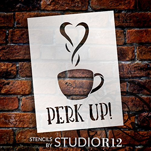 Perk Up - Coffee Love - Word Art Stencil - 6 x 8 - STCL1657_1 - by S –  StudioR12 Stencils