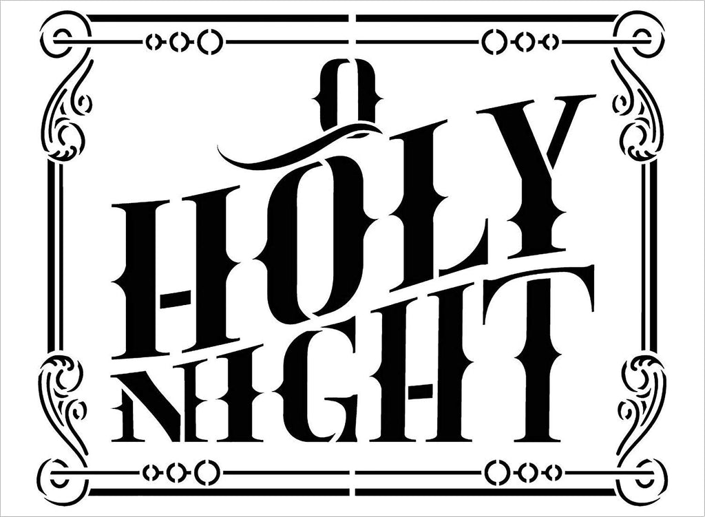 O Holy Night Stencil - Reusable Stencil for Holiday Crafting