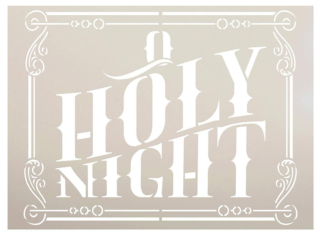 O Holy Night Stencil - Reusable Stencil for Holiday Crafting