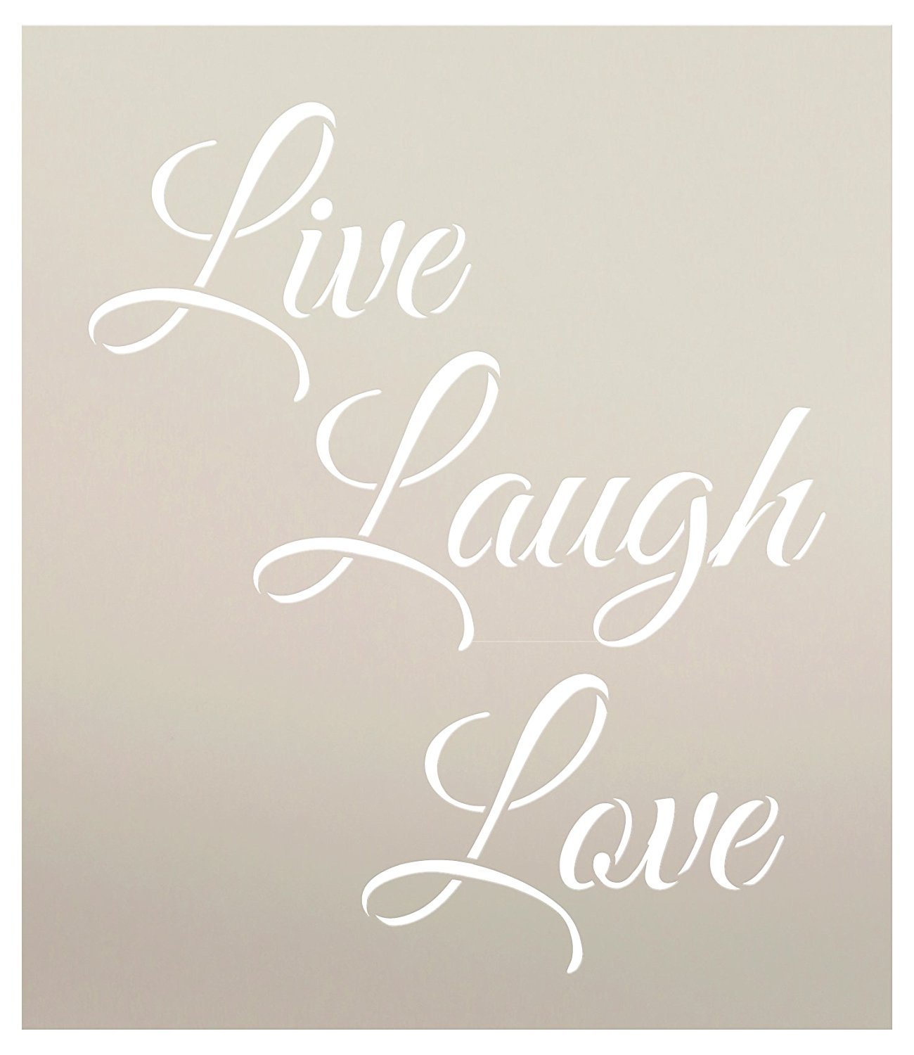 Stencil per pittura, 29 x 21 cm, formato A4, motivo: Love Live Laugh, stencil  per stratificazione