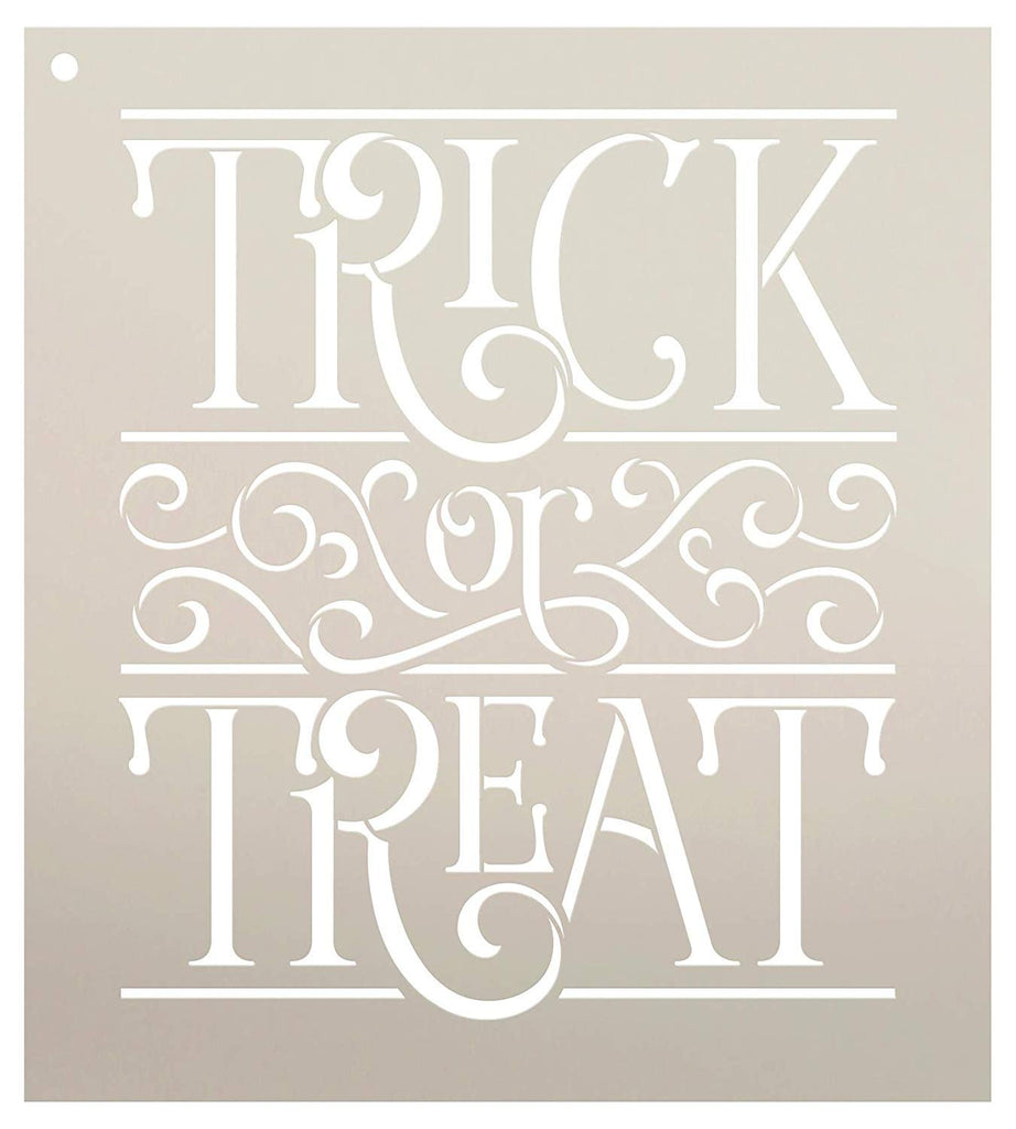 Trick Or Treat with Scrollwork Stencil by StudioR12 Reusable Mylar T