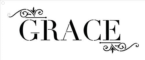 Grace - Word Art Stencil - Classic Embellished - 20