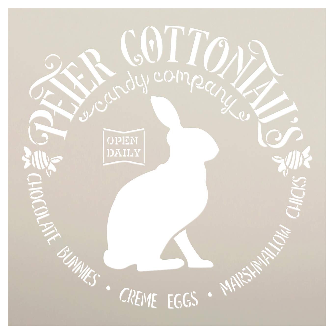 Peter Cottontail's Candy Company Stencil with Rabbit by StudioR12 | DI ...