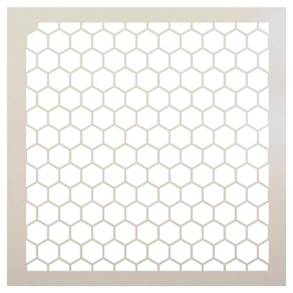 Honeycomb Stencil by StudioR12 | Country Repeating Pattern Stencil | Painting, Chalk, Mixed Media | Use for Journaling, DIY Home Decor | STCL810