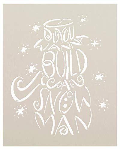 Do You Want to Build A Snowman Stencil by StudioR12 | Reusable Mylar Template | Use to Paint Wood Signs - Pallets - Pillows - DIY Winter Home Decor - Select Size | STCL2584