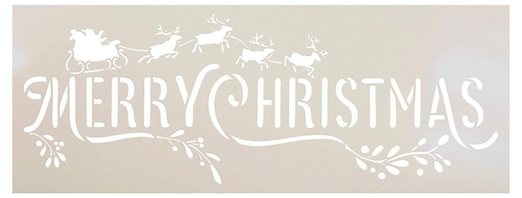 Merry Christmas Embossing 12 x 12 Stencil, FS108 by Designer Stencils