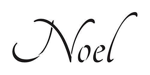 Noel Stencil by StudioR12 | Graceful Skinny Christmas Word Art - Mini 6 x 3-inch Reusable Mylar Template | Painting, Chalk, Mixed Media | Use for Journaling, DIY Home Decor - STCL1391_1