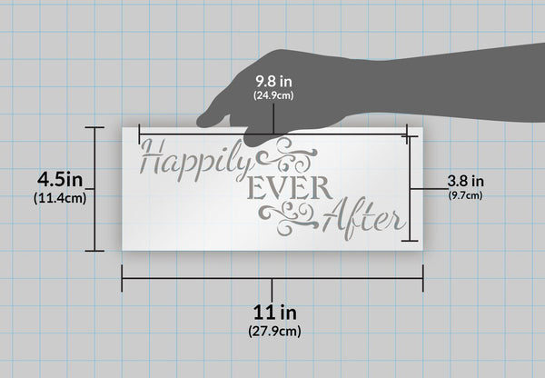 Happily Ever After Word Art Stencil - Magical - 11