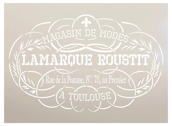 Antique French Fleur de lis Stencil by StudioR12 | DIY Old Ephemera Home Decor & Furniture | Embellished Art | Craft & Paint Vintage Wood Signs | Reusable Mylar Template | Size
