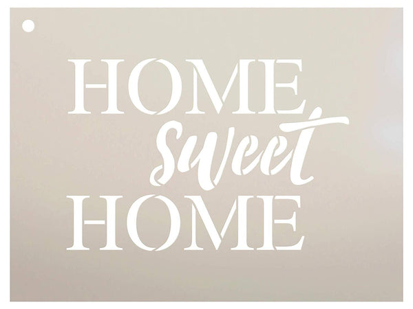 Home Sweet Home Stencil by StudioR12 | Reusable Mylar Template | Use to Paint Wood Signs - Pallets - Walls - DIY Home Decor - Select Size