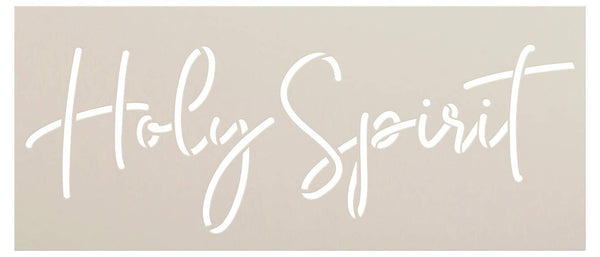 Holy Spirit Stencil by StudioR12 | You are Welcome | DIY Simple Cursive Christian Faith Quote | Craft Rustic Porch Front Door Gift | Paint Wood Sign | Reusable Mylar Template | Select Size