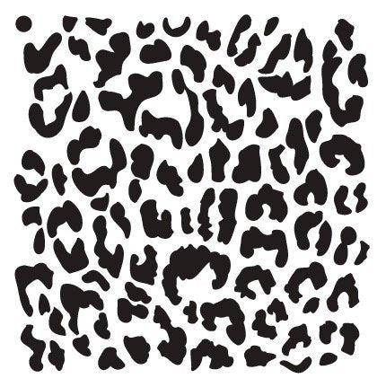 Leopard Print Stencil by StudioR12 | Animal Pattern Art - Reusable Mylar Template | Painting, Chalk, Mixed Media | Use for Crafting, DIY Home Decor - STCL632 | Select Size