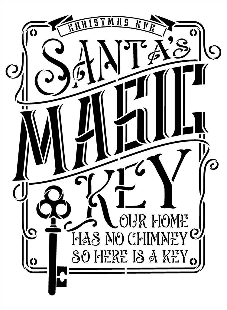 Santa's Magic Key Stencil by StudioR12