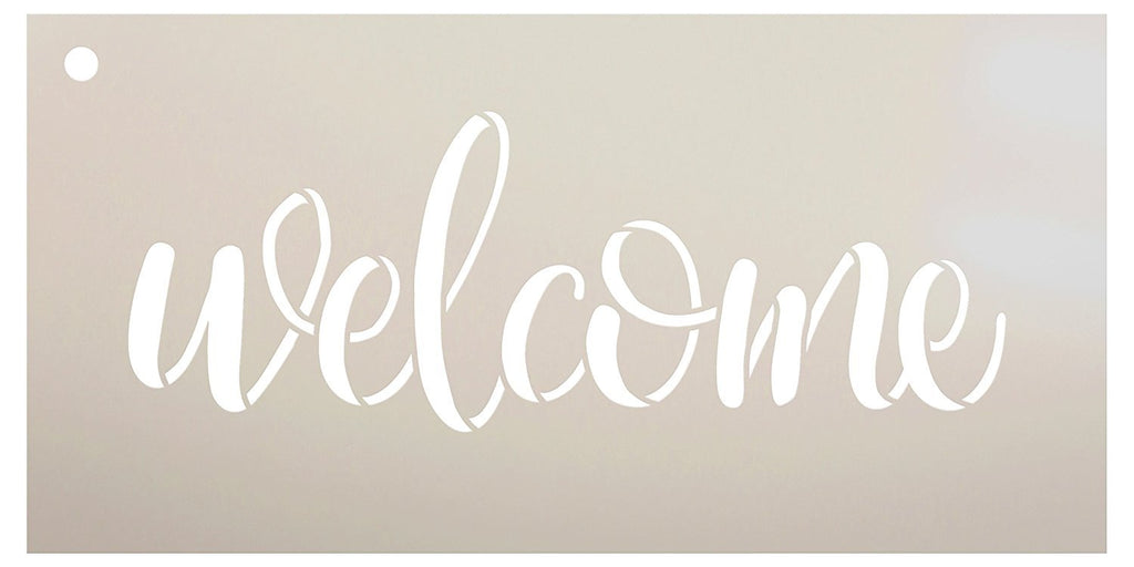 Welcome Sign Stencil by StudioR12 - Reusable, Paint Front Porch Sign, DIY  Decor, New Home Gift, Barn Wood, Word Art | SELECT SIZE | STCL1493