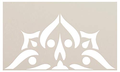 Mandala - Spades - Half Design Stencil by StudioR12 | Reusable Mylar Template | Use to Paint Wood Signs - Pallets - Pillows - Wall Art - Floor Tile - Select Size
