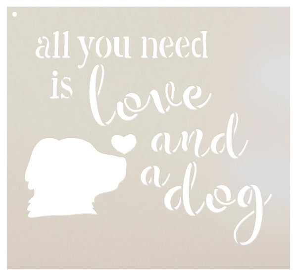 All You Need Is Love and A Dog Stencil | DIY Pet  Home Decor | Craft & Paint Wood Signs | STCL1855 8