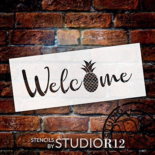 Pineapple Welcome Stencil Template