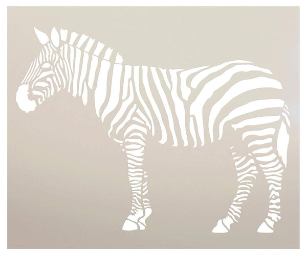 Zebra Stencil by StudioR12 | Zoo Animals | DIY Creativity Fun Kids Gift | Family Activity Nursery Home Decor | Craft Educational Play Room | Reusable Mylar Template | Paint Wood Sign