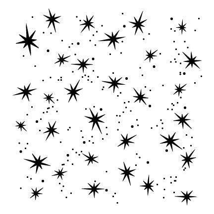 Little Stars Stencil- 6 x 6 - by StudioR12 -STCL482