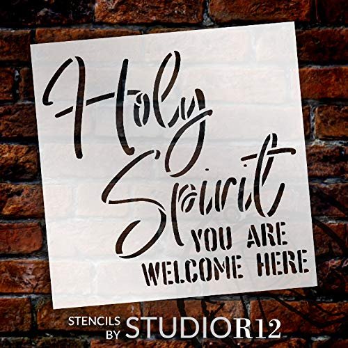 Welcome -Side Script - Word Stencil - 17 x 7 - STCL1493_4 - by StudioR12